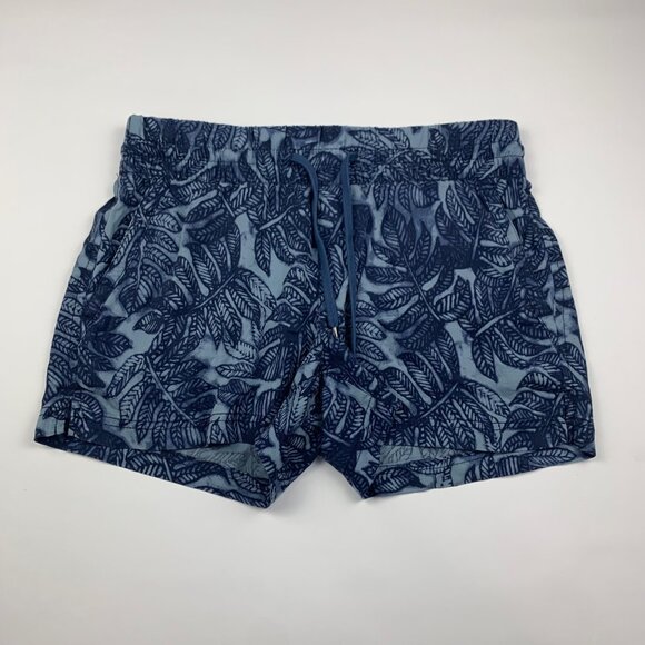 Eddie Bauer Blue Tropical Print Pull On Shorts 4 - Picture 1 of 5